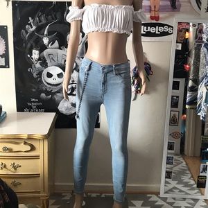 Gap 1969 Super Skinny High Rise Crop Jeans